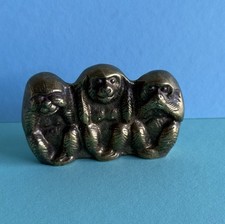 Vintage Brass 3 Wise Monkeys