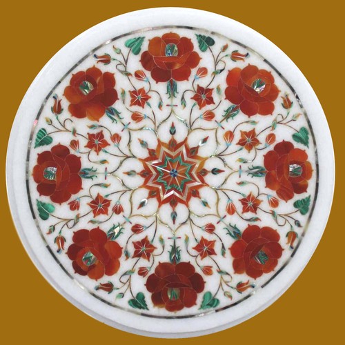 Marble coffee table floral - 12",