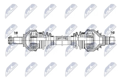 Rear left drive shaft - rear, fits