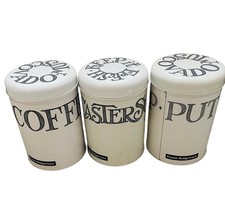 3 Emma Bridgewater Storage Canisters Tea Coffee Sugar Toast & Marmalade Tins