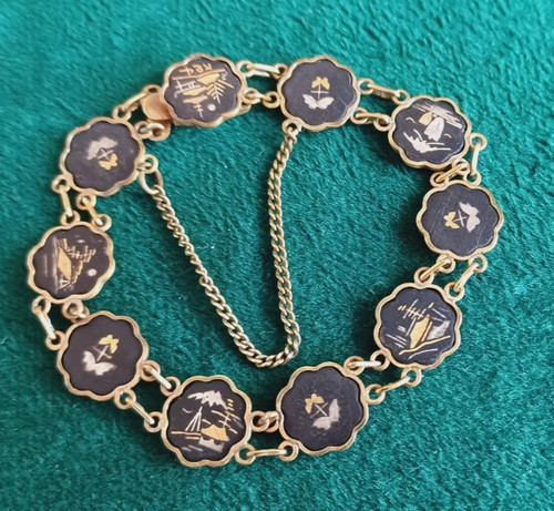 Japanese shakudo bracelet - shakudo,