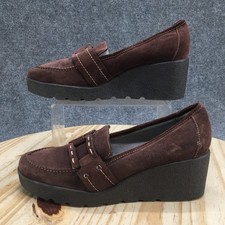 Aerosoles Shoes Womens 6.5 M Loafer Brown Slip On Casual Comfort Round Toe Wedge