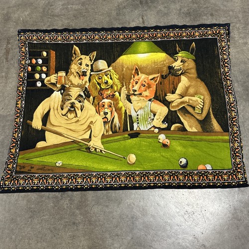 Vintage wall tapestry dogs - wall,