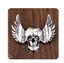 BIKER SKULL AND WINGS LARGE