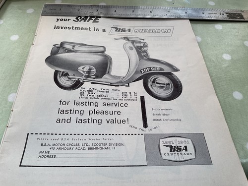 Bsa sunbeam scooter - bsa,