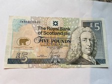 ROYAL BANK OF SCOTLAND 2005 £5 JACK NICKLAUS  Serial No.  JWN1810839 Circulated