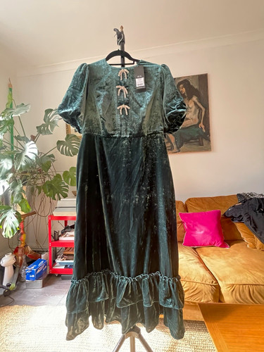 Limited green velvet midi - limited,
