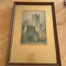 Vtg. Colored Litho Dk Entry