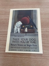 Postcard- Old Posters National Railway Museum - Take your Dog by Camden Graphics