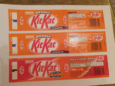 kit kat Special edition Orange  4 finger wrappers x 3 1996 1998