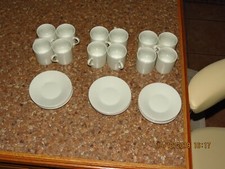 White Coffee Set of 12 Cups