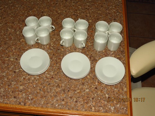 White coffee set cups - coffee, of