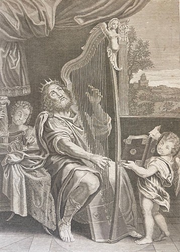 The king david playing - king,