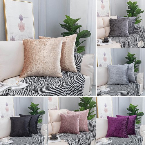 Crushed velvet cushion covers - crushed,