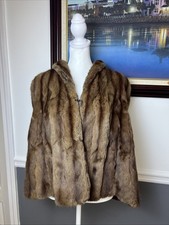 Vintage Brown Mink Fur Cape