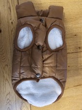Small Dog Coat Tan Fleece Lined!(Size Medium)