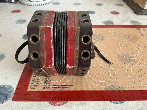 Wooden anglo concertina - wooden, –