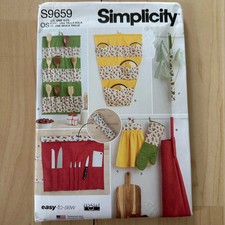 9659 Kitchen Accessories APRON OVEN MITT BAG etc UNCUT Simplicity Sewing Pattern