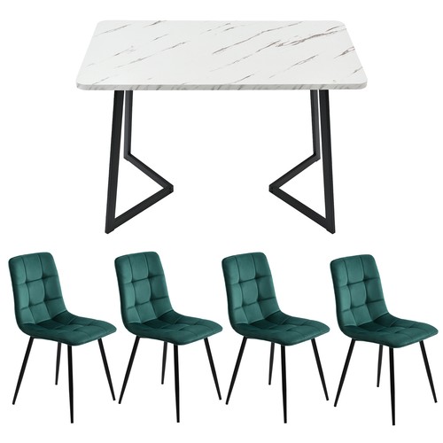 Dining table and chairs - table, set
