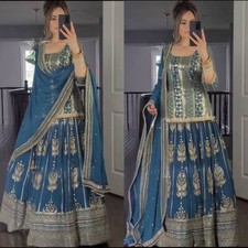 Long Kurti Choli Ghagra Lengha