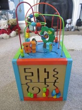 Early Learning Wooden 5-Way Activity Cube