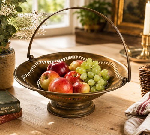 Vintage brass fruit - brass,