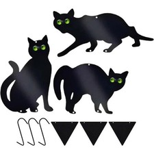 3pc Black Cat Bird Scarers