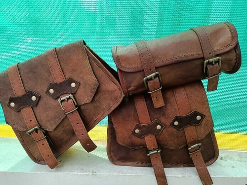 Leather bag saddle motorcycle - saddle,
