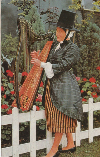 Welsh harpist national costume - national,