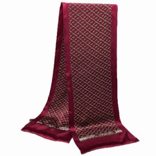 Men's 100 Silk Scarf Neckerchief Double Layer  