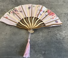 Ladies Folding Hand Held Fan Portable Silk Fan  Wedding Decor Vintage