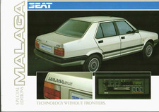 Seat Malaga 1.2 LE & 1.5 S Saloon Limited Edition 1986 UK Single Sheet Brochure 