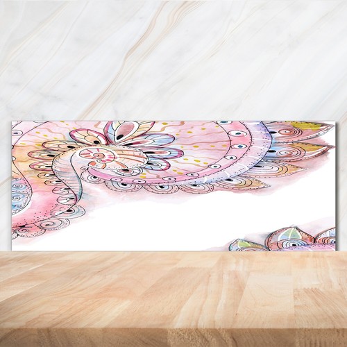 Kitchen glass splashback - kitchen,