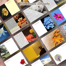 Large Funeral Floristry Message Cards With Florist Details Pk of 9  Designs 1-32