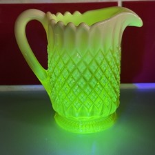 Uranium Glass Jug Yellow Davidson Pearline Primrose Vaseline Rd 254027