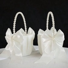 Girls Satin Flower Basket for