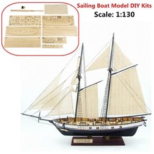Classical Wooden Sailing Boat DIY Ship Assembly Model Scale Decoration Wood Kits