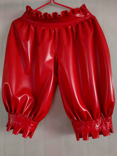 Latex pants rubber gummi red - latex,