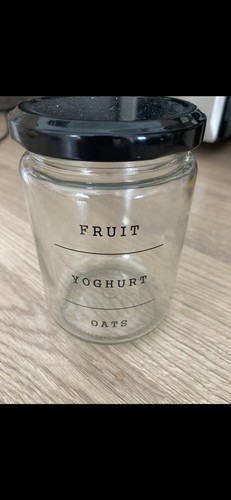 Overnight oat jar glass - oat,