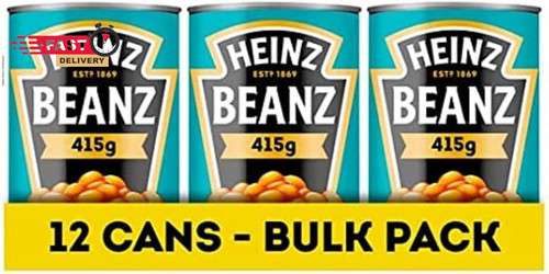 Heinz baked beans 12x415g - baked,