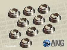 TRIUMPH TR4,TR4A,TR5,TR6 TONNEAU COVER, HOOD METAL SOCKETS KIT (SILVER) x 10