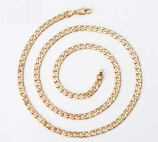 14K Gold Filled Men Lady 5mm / 23"  6.5mm  / 17.5" Curb Link NECKLACE Brithday
