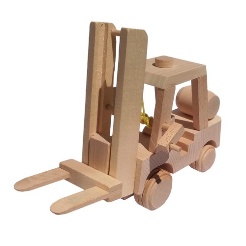 Wooden forklift truck with - forklift,