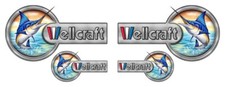 4 Wellcraft Laminated Remastered Sticker Set 10" and 5.5" long