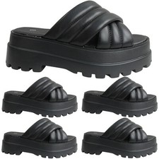 Ladies Womens Wedge Flatform