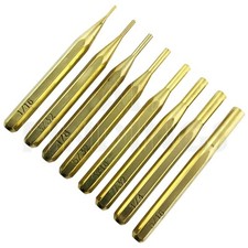 Hexagonal 8pc Brass Punch Pin