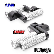 For Ducati Hypermotard 796 10-14 13 40mm Lower Front Rear Foot Pegs Set Silver