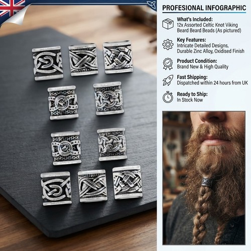 10pcs viking beard beads - 10pcs,