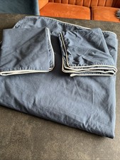 Ikea blue with white piping - white,