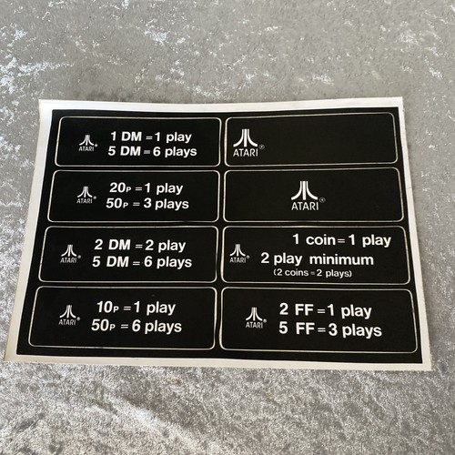 Atari machine stickers coin - stickers,